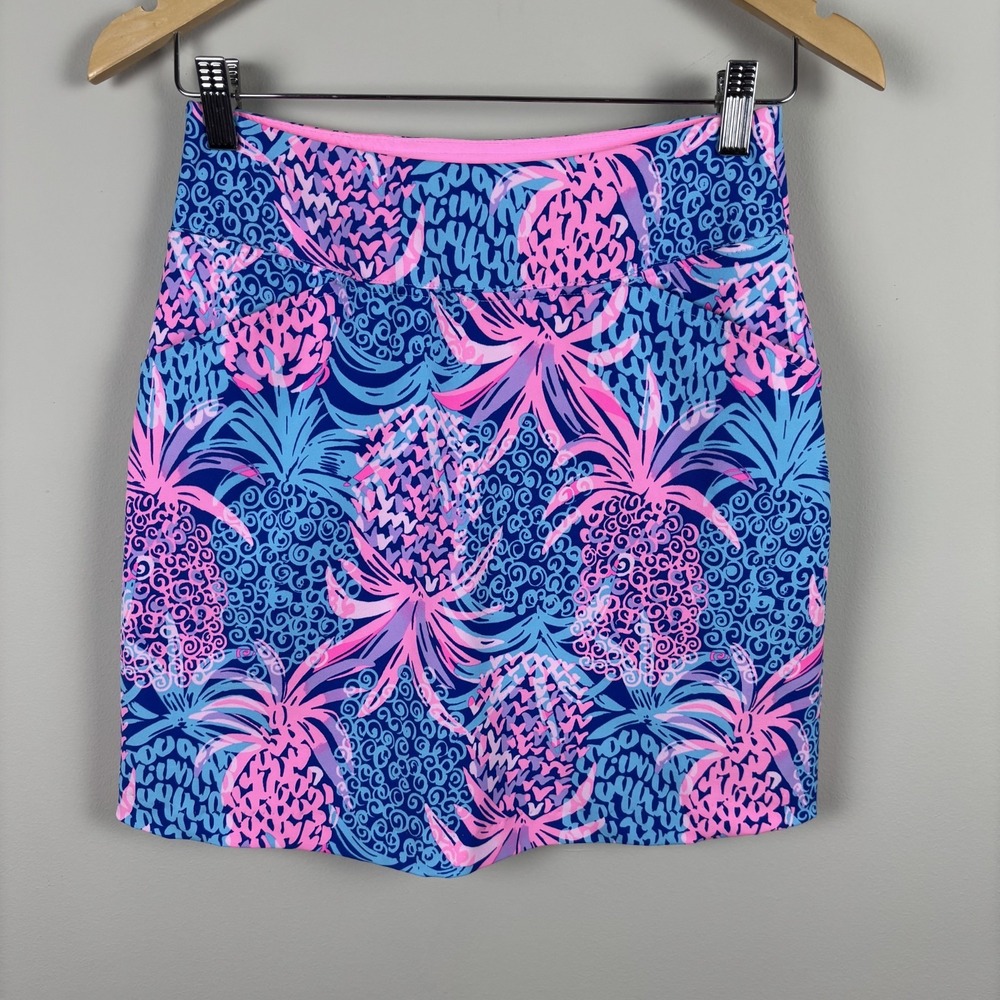 Lilly Pulitzer Monica Skort‎ Womens 00 BOREALIS Blue Pink GOLF Luxletic Active